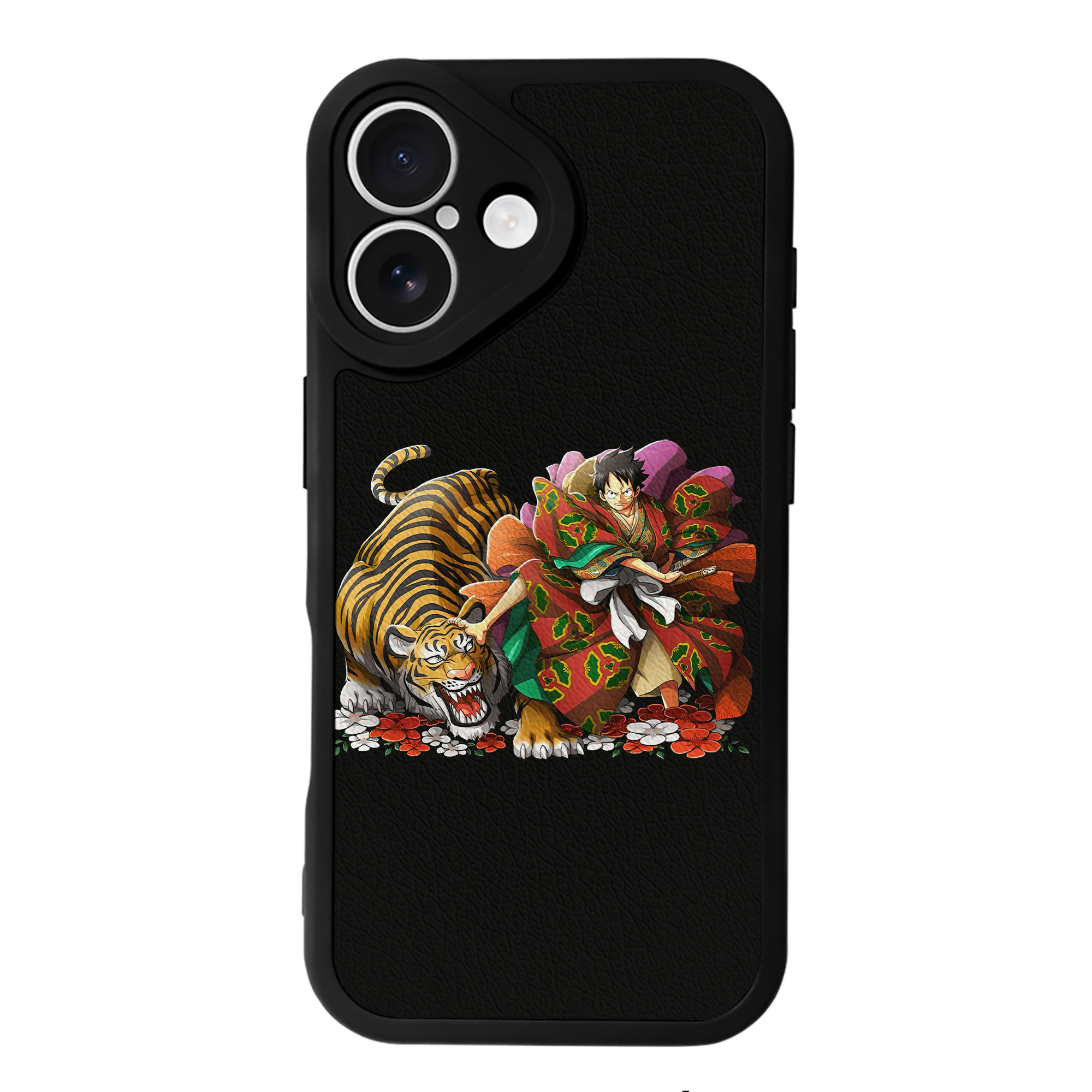 （画像用） ワンピース モンキー・D・ルフィ ONE PIECE Monkey D. Luffy 【iPhone 16シリーズ対応】シリコンスマホケース（レザー調） 材質：シリコン